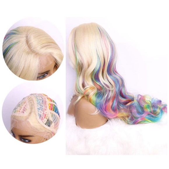 24” Rainbow Lace Front Wigs - Picture 3 of 7